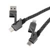 Кабель USB / Type-C / Lightning универсальный 4in1 100W, 1м