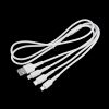 Кабель Borofone BX16 USB А - miсroUSB + Lightning + type-C белый, 1м