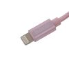 Кабель hoco X2 knitted USB А - Lightning, розовый, 1м