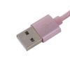 Кабель hoco X2 knitted USB А - Lightning, розовый, 1м