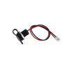 Гнездо USB Type-C на корпус, чёрное с красной крышкой