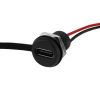 Гнездо USB Type-C на корпус, чёрное с красной крышкой