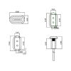 Гнездо USB Type-C 2pin на корпус