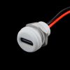 Гнездо USB Type-C на корпус, белое с белой крышкой