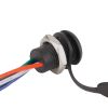 Гнездо USB Type-C на корпус, чёрное с чёрной крышкой