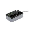 Мережевий фільтр (подовжувач) 2500W 3 розетки + 6USB