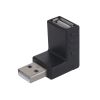 Переходник штекер USB A - гнездо USB A, угловой