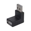 Переходник штекер USB A - гнездо USB A, угловой