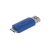 Переходник шт.micro USB тип В- гн.USB A, v3.0, синий