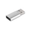 Переходник штекер USB A 3.0 - гнездо USB type-C, серебристый