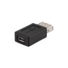 Переходник гнездо USB A- гнездо micro USB