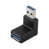 Переходник штекер USB A 3.0 - гнездо USB A 3.0, угловой