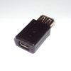 Переходник гнездо USB A- гнездо micro USB