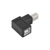Переходник штекер USB B - гнездо USB B, угловой D-подобный