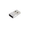 Переходник штекер USB A 2.0 - гнездо USB type-C, серебристый