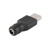 Переходник штекер USB A - гнездо питания 5,5/2,1 мм
