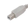 Кабель штекер USB A - штекер USB B, сірий, 5м