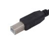 Кабель штекер USB A - штекер USB B, чорний, 1м