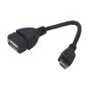 Кабель OTG штекер microUSB - гнездо USB, 10см