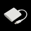 Кардридер Lightning - SD/MicroSD, белый