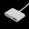 Кардридер Type-C - SD/MicroSD/USB3.0, белый