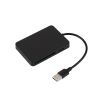 Кардридер USB - SD/TF/MS/CF, черный