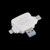 Кардридер OLYSON Type-C/Lightning/USB 3.0 - SD/MicroSD/USB3.0, белый