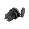 Зарядное устройство встраиваемое 12-24V QC/PD 48W, зеленая подсветка