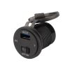 Зарядний пристрій що вбудовується 12-24V QC 3.0, червоний індикатор