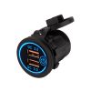 Зарядний пристрій що вбудовується 12-24V QC 3.0, синє підсвічування