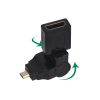 Переходник штекер microHDMI - гніздо HDMI поворотный