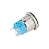 Кнопка антивандальная 22мм 100-240V 4A, с фиксацией, желтая подсветка