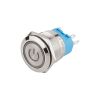 Кнопка антивандальная 22мм 100-240V 4A, без фиксации, белая подсветка