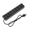 Хаб 7 портів USB 2.0 з вимикачами на кожному