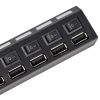 Хаб 7 портів USB 2.0 з вимикачами на кожному