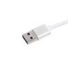Хаб 4 порта USB 3.0, серебристый