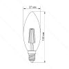 Светодиодная лампа FILAMENT 4W E14 LED 4100K нейтральный, диммерная