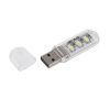 Фонарик USB 3 LED, белый холодный