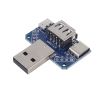 Макетна плата перехідник шт.USB A - гн.USB A - microUSB - Type-C