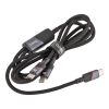 Кабель Hoco U139 2в1 Type-C to Type-C/ Type-C PD 100W 1.2m чорний