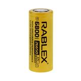 Акумулятор Rablex Li-ion 26650, 6800мАг, 
  реально 4200мАг, 3.7В, 650х26мм, без плати захисту, (26650) [Rablex]