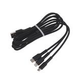Шнур hoco U31 USB А - miсroUSB + Lightning   type-C, 
  3-в-1; черный; длинна 1,2м; только зарядка, () [hoco.]