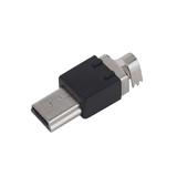 Штекер mini USB 5pin (4 частини), 
  на кабель, розбірний, () []