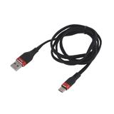 Шнур hoco U72 USB A - type-C, 
  чёрный; длинна 1,2м; зарядный ток до 3A;, () [hoco.]