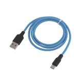 Шнур hoco X21 USB A - type-C, 1м, 
  синий; зарядный ток до 3,0A; быстрая зарядка, (Коробка) [hoco.]