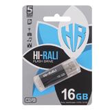 USB флешка Hi-Rali 16Гб Corsair series, чорна, 
  USB 2.0; 55×18×8мм, пластик, (Блістер) [Hi-Rali]
