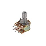 Резистор переменный 50 кОм, 6 контактов, стерео, прямые контакты B-type, D=17mm, L=15mm, (),
   [China]