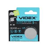 Батарейка VIDEX CR2430, літієва, 3V, 5011LC, (CR2430),
   [China]