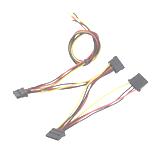 Перехідник живлення MOLEX + 3хѕата під пайку 4pin, 4 дроти довжиною 500 мм під пайку; довжина переходу SATA-SATA 120 мм, (),
   [China]