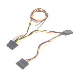 Перехідник живлення MOLEX + 2xSATA під пайку 4pin, 4 дроти довжиною 350 мм під пайку; довжина переходу SATA-MOLEX 120 мм, (),
   [China]
